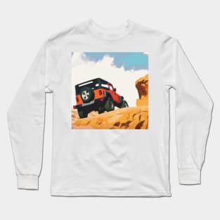 Jeep Wrangler offroading in Moab Long Sleeve T-Shirt